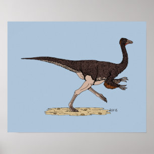Kretakischer Dinosaurier Ornithomimus Poster