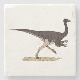 Kretakischer Dinosaurier Ornithomimus Steinuntersetzer