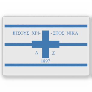 Kretische Flagge des Aufstandes von 1897, Griechen Aufkleber