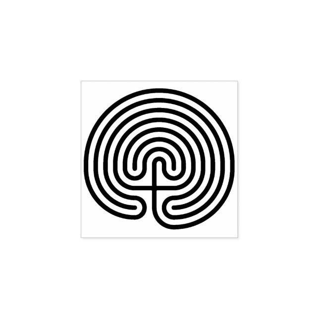 Kretischer Labyrinth-Stempel, Irrgarten-Stempel, G Gummistempel (Prägung)