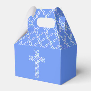 Kreuz auf Cornflower Blue First Communation Geschenkschachtel