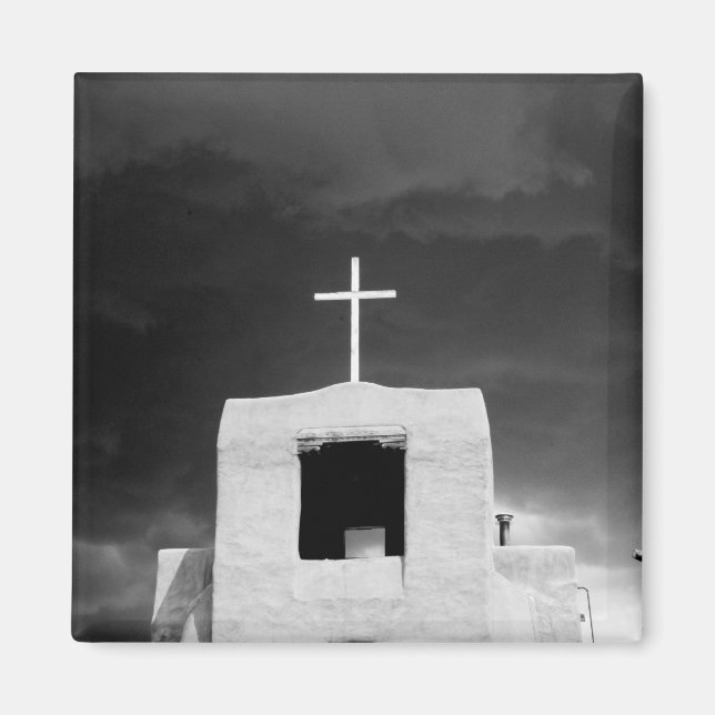 Kreuz auf der ältesten Kirche, San Miguel, Santa F Magnet (Vorne)