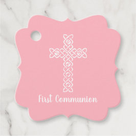 Kreuz | Baby Pink Communion Taufe Christening Geschenkanhänger
