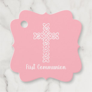 Kreuz   Baby Pink Communion Taufe Christening Geschenkanhänger