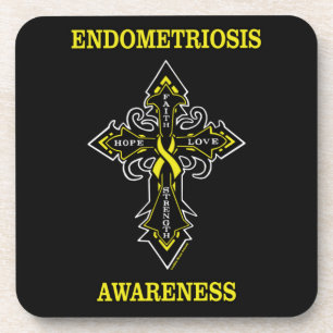 Kreuz/Bewusstsein...Endometriose Getränkeuntersetzer