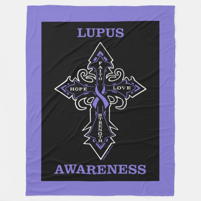 Kreuz/Bewusstsein...Lupus Fleecedecke (Vorderseite)