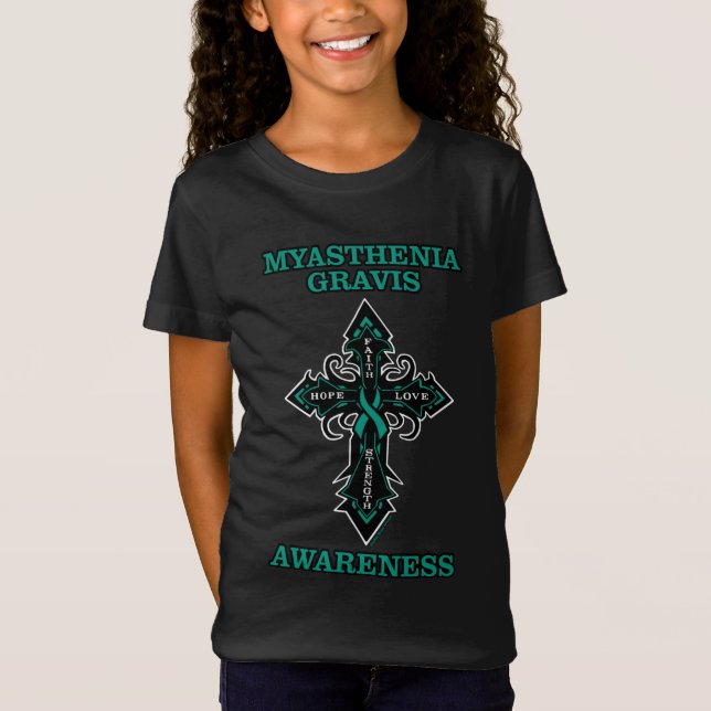 Kreuz/Bewusstsein...Myasthenia Gravis T-Shirt (Vorderseite)