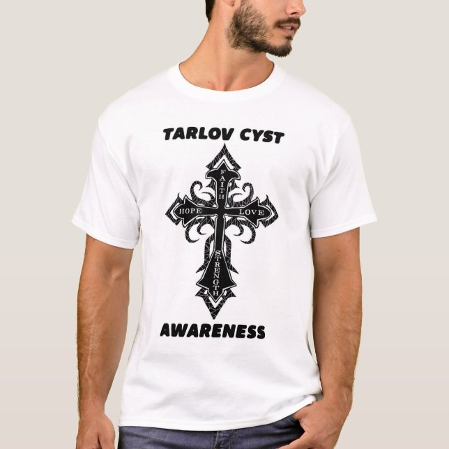 Kreuz/Bewusstsein… Tarlov Zyste T-Shirt (Vorderseite)