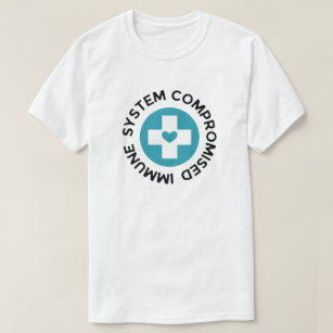 Kreuz-blaues Herz-beeinträchtigtes Immunsystem T-Shirt