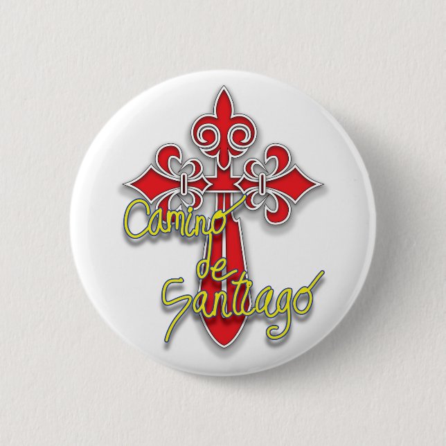 Kreuz Camino Des Santiago Button (Vorderseite)