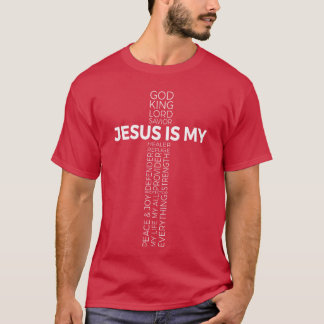 Kreuz Christen Christus Jesus ist mein Gott König T-Shirt