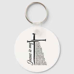 Kreuz Christlich Christus Jesus Ist Mein Gott Köni Schlüsselanhänger