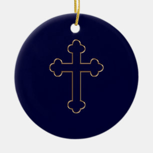 Kreuz - christliche Verzierung Keramik Ornament