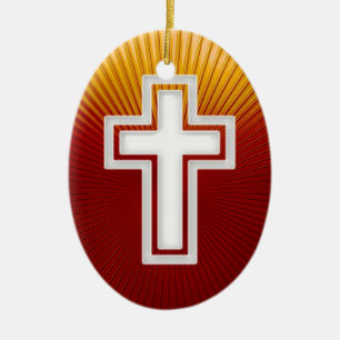 Kreuz - christliche Verzierung Keramikornament
