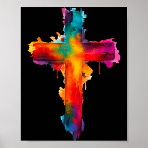 Kreuz Christlicher Glaube Gesegnet Glaube Gr Poster