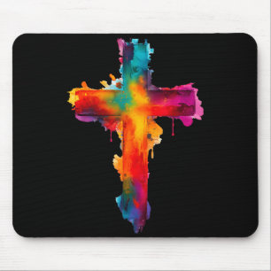 Kreuz christlicher religiöser Glaube Gesegneter Gl Mousepad