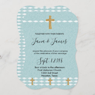 Kreuz der hellen Jesus Christushochzeit Einladung