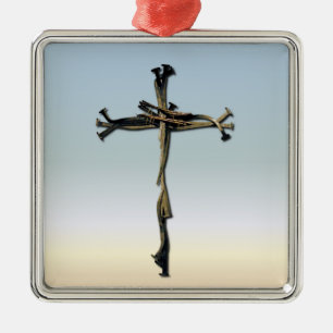 Kreuz der Nägel Jesus retten rustikales Ornament Aus Metall