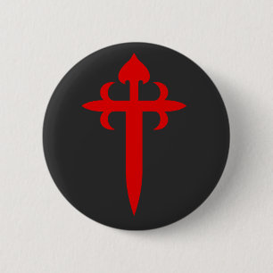 Kreuz des heiligen Jakobus Das rot schwertförmige Button