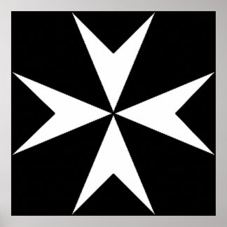 Kreuz des Ordens des hl. Johannes MALTA MALTESE Poster