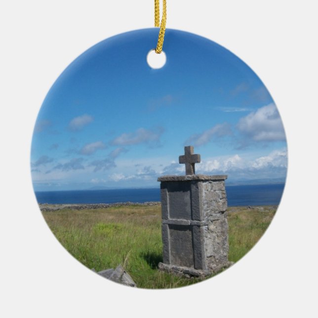 Kreuz durch das Meer Keramik Ornament (Vorne)