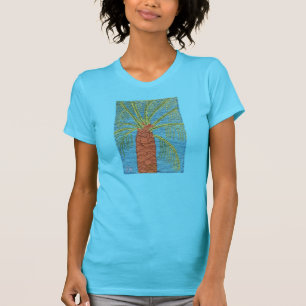 Kreuz genähte Palme durch Julia Hanna T-Shirt