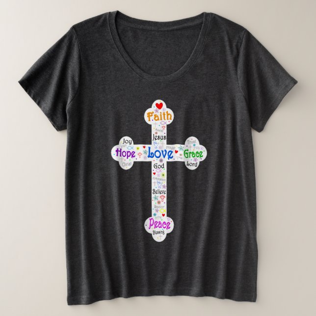 Kreuz Große Größe T-Shirt (Design vorne)