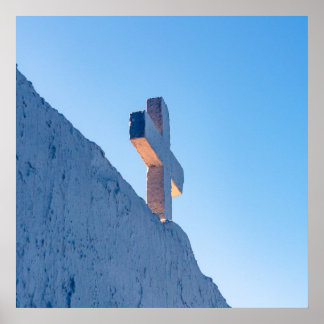 Kreuz im Abendglanz Poster