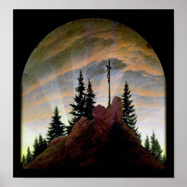 Kreuz in den Bergen, Friedrich Poster (Vorne)