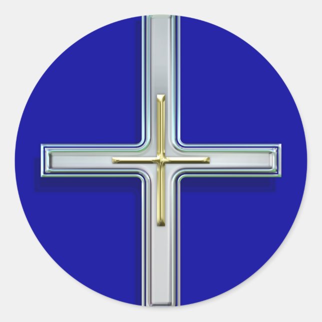 Kreuz in den Faith-II-Aufklebern Runder Aufkleber (Vorderseite)