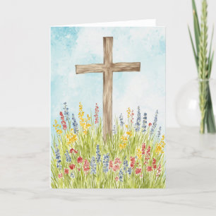 Kreuz in der blutfarbenen Osterkarte Dankeskarte