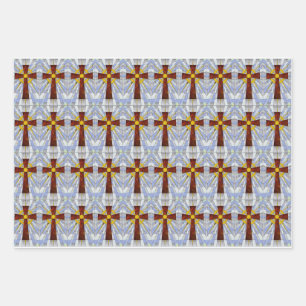 Kreuz konzipierte, 19" x 29" Wrapping Paper Sheets Geschenkpapier Set