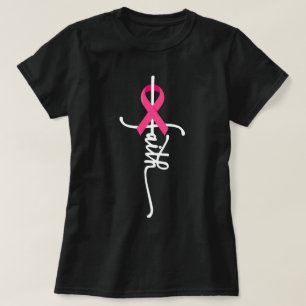 Kreuz Krieger Überlebender Rosa Brustkrebs T-Shirt