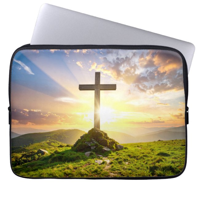 Kreuz Laptopschutzhülle (Vorderseite)