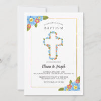 Kreuz mit Blauen und Roten Blume