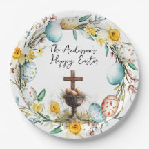 Kreuz mit dekorativen Eiern I Blumenoster