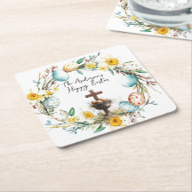 Kreuz mit dekorativen Eiern I Blumenoster