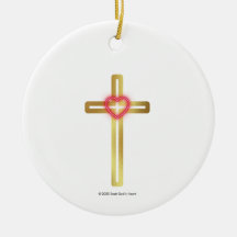 Kreuz mit Herz in der Mitte - rund,