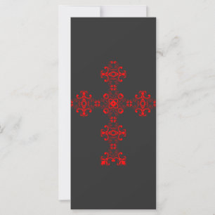 Kreuz mit rotem Ornament Heilige Dekorative Kunst