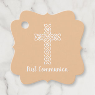 Kreuz Peach Communion Taufen Christening Geschenkanhänger