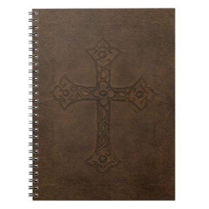 Kreuz-prägeartiges Leder-Notizbuch Notizblock