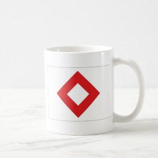 Kreuz-rote Kristallflagge Kaffeetasse