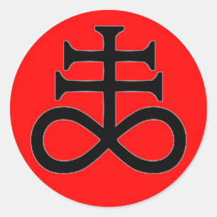 KREUZ SATANS RUNDER AUFKLEBER