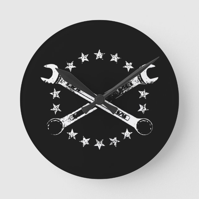 Kreuz-Schlüssel 517 Runde Wanduhr (Vorderseite)