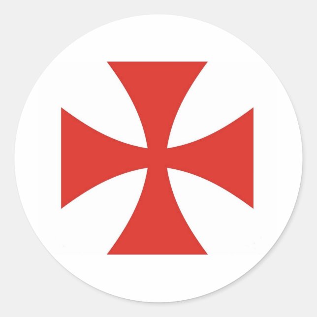 Kreuz tritt runder aufkleber (Vorderseite)