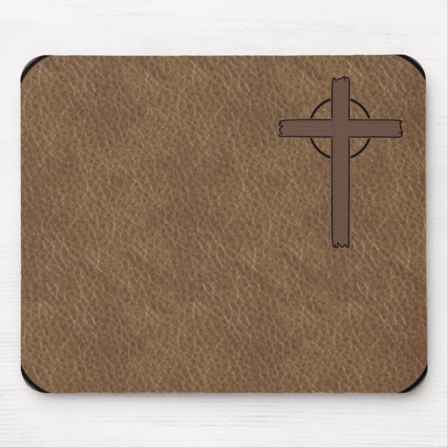 Kreuz u. Leder EINGEBRANNTES MousePads (Vorne)
