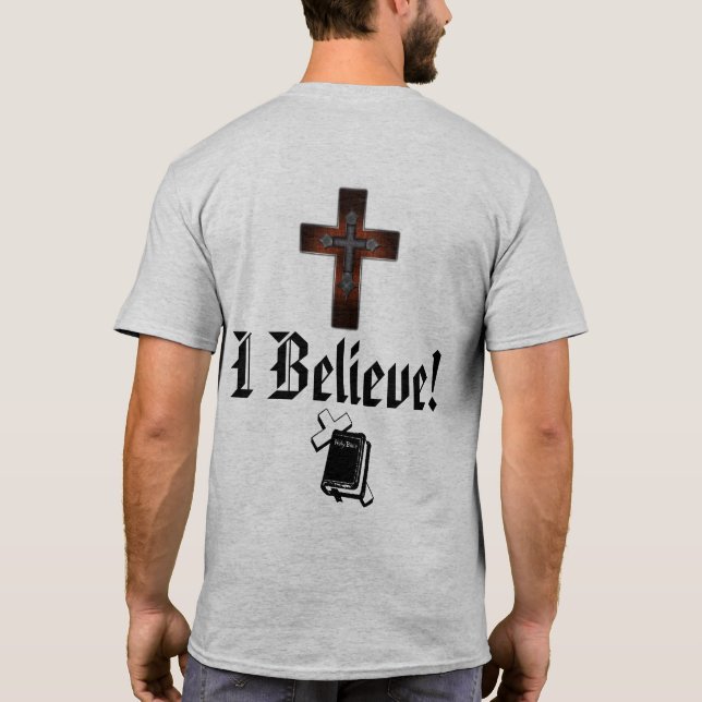 Kreuz und Bibel T-Shirt (Rückseite)