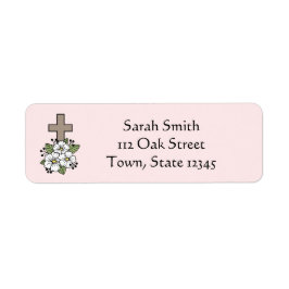 Kreuz und Blume Personalisierte Rücksendeadresse
