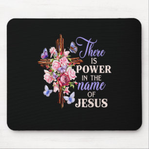 Kreuz und Blume Power im Namen von JES Mousepad