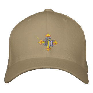 Kreuz und Jesus-Name Bestickte Kappe
